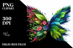 Vibrant Watercolor Butterfly PNG Product Image 3