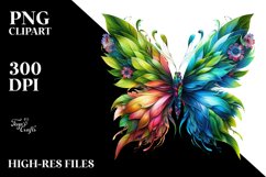 Vibrant Watercolor Butterfly PNG Product Image 3
