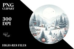 Simple Winter Scene with Large Text, PNG Product Image 2