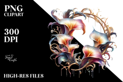 Shiny Calla Lily Frame PNG Product Image 2