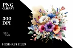 Colorfull Bouquet Watercolor Abstract | Sublimation | Product Image 1