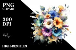 Colorfull Bouquet Watercolor Abstract | Sublimation | Product Image 3