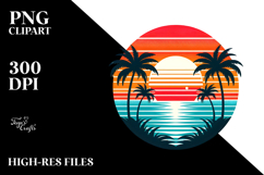 Retro Tropical Sunset Design Product Image 2