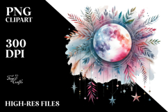 Abstract Moon Foliage Stars | Sublimation Clipart Product Image 2