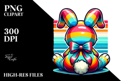 Colorful Retro Bunny View from Back Product Image 2