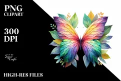 Vibrant Watercolor Butterfly PNG Product Image 3