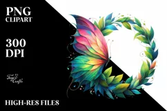 Vibrant Watercolor Butterfly PNG Product Image 3