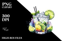 Watercolor Caipirinha Clipart Product Image 3
