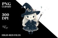 Washed Retro Cute Witch,High-Res PNG Product Image 2