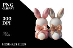 Colorful Vintage Bunny PNG Product Image 2