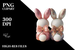 Colorful Vintage Bunny PNG Product Image 2