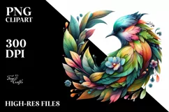 Bird with Flower Body PNG Product Image 1
