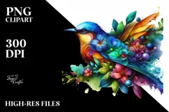 Bird with Flower Body PNG Product Image 1