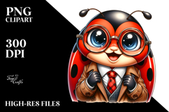 Funny Ladybug in Retro Suit | Clipart Product Image 2