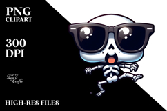 Silly Cartoon Skeleton PNG Product Image 2