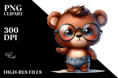 Baby Bear es Legs Standing | Sublimation Clipart Product Image 2