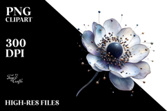 Anemone with Metallic Insertions, PNG Product Image 2