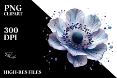Anemone with Metallic Insertions, PNG Product Image 2
