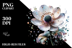 Anemone with Metallic Insertions, PNG Product Image 2
