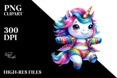 Dancing Baby Unicorn, Style PNG Product Image 2