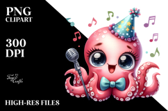 Cute Baby Octopus PNG Product Image 2