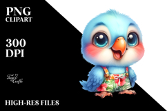Adorable Baby Parrot, Artistically Detailed PNG Product Image 2