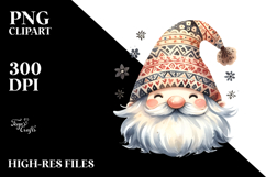 Washed Watercolor Vintage Quirky Gnome PNG Product Image 2