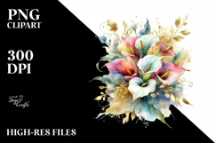 Colorful Abstract Bouquet With Gold Foil Product Image 1