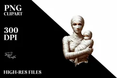 Simple Mummy Digital Painting | Tshirt|Tumbler|Mug|Clipart Product Image 1