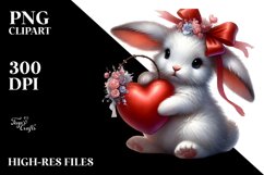 Baby Rabbit with Easter Egg PNG Product Image 2