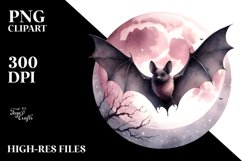 Simple Bat Watercolor Splash Clipart Product Image 3