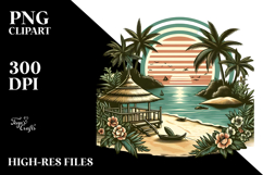 Retro Tropical Island Beach, 20 oz Tumbler Product Image 2