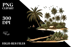 Retro Tropical Island Beach, 20 oz Tumbler Product Image 2