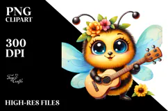 Vibrant Baby Bee PNG Product Image 2