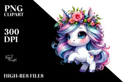 Dancing Baby Unicorn, Colorful PNG Product Image 2