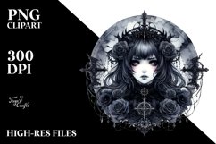 Detailed Gothic Girl PNG Product Image 1