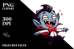 Goofy Cartoon Vampire PNG Product Image 2