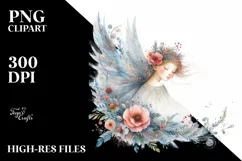 a Detailed Whimsical Fairy Watercolor Clipart Product Image 1