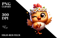 Goofy Chicken with Bandana, Transparent PNG Product Image 2