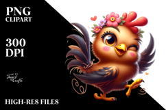 Goofy Chicken Vector Art, PNG Product Image 2