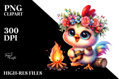 Goofy Rooster with Campfire PNG Product Image 2