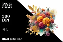 Colorfull Bouquet Watercolor Abstract | Sublimation | Product Image 3
