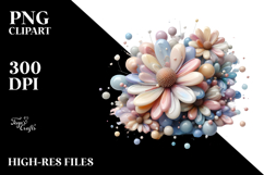 Abstract Shiny Dahlia Made of , Transparent PNG Product Image 2