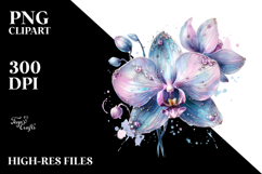 Pastel Glossy Orchid with Transparent PNG Product Image 2