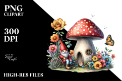 Watercolor Gnome House | Clipart Product Image 2