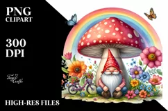 Watercolor Gnome House | Clipart Product Image 1