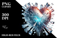 Metallic 3D Heart PNG Product Image 2