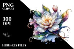 Abstract Shiny Gardenia | Sublimation Clipart Product Image 3
