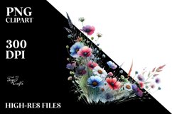 Vibrant Wild Flowers | Clipart Product Image 1