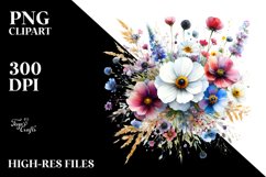 Vibrant Wild Flowers | Clipart Product Image 1